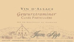 GEWURZTRAMINER CUVEE PARTICULIERE 2018 JEAN SIPP